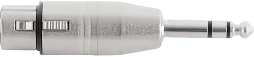 Pronomic AD-JSXF Adapter - 6,3mm Stereo-Klinke male auf XLR female - Fertig verdrahtet und einsatzbereit - Robuste Verarbeitung - Gehäuse aus Druckguss-Metall