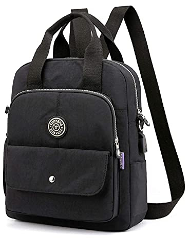 EVEOUT Damen Mini Rucksack Multi-Taschen Reisetasche Nylon Casual Umhängetasche Schultasche Daypack Rucksack