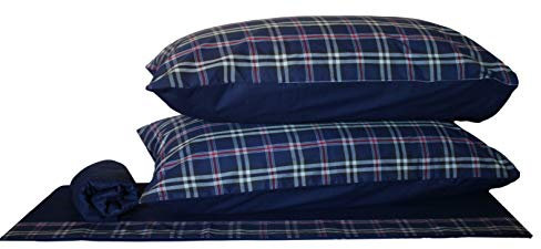 RICAMI FIORENTINI BALDI Bettwäsche-Set Schottland aus 100 % Baumwolle von ausgezeichneter Qualität. Bettlaken + Spannbettlaken + Kissenbezüge. Auch nach Maß gefertigt.