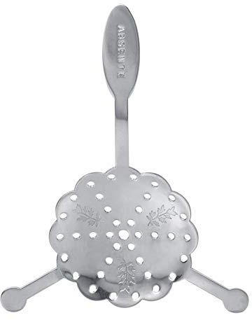 Absinthe Spoon, Stainless Steel Wormwood Spoon, 4 Optional Types, Cocktail Glass Cup Drinking Filter(#3)