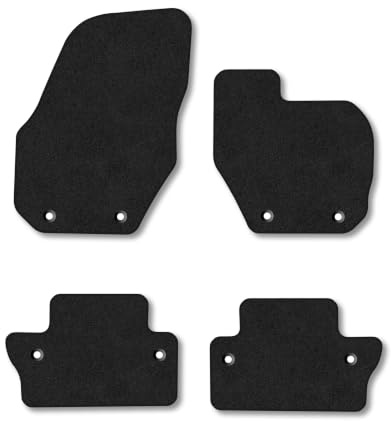 Volvo S60 (2010-2018) [Manual] Carpet Car Mats | Black Edge Trim Tailored Fit Floor Mats Full Coverage Protection Accessories Easy Clean Anti Slip Made in the UK
