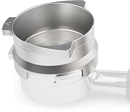FIRJOY 54mm Espresso Dosing Funnel for Breville Barista Portafilters Hands-Free (Aluminum Alloy-Silver)