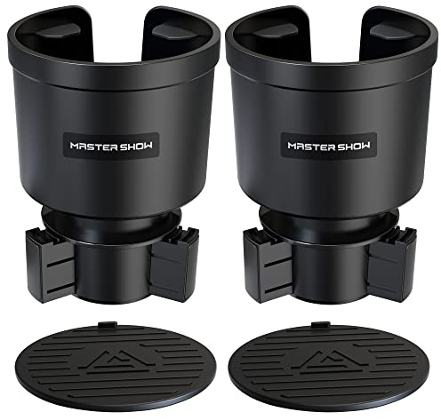 Upgraded Large Cup Holder Expander for Car with Offset Expandable Base Compatible with Yeti Mug10/14oz Yeti Rambler 24/26/36/46oz Hydro Flasks 32/40oz Other Large Bottles in 3.4-4 Diameter
