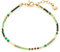 Leonardo Ciao Viva Armband aus Edelstahl, filigranes Armkettchen mit grünen Miyuki Delica Glasperlen, Perlenarmband gold, Damenschmuck, 021843