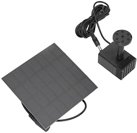 Kit de Pompe à Eau Solaire, matériau ABS, Grand Panneau d'énergie, Outils complets, kit de Pompe de Fontaine Solaire, respectueux de l'environnement, sûr à Utiliser avec 6 Buses pour Bain