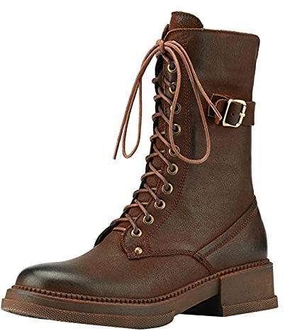 NOAGENJT Stivali Invernali Saldi Stivali corti Donna Moda Colorblock Zeppe Scarpe Stivali da donna con suola spessa Scarponcini Giardini