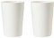 wongwongcat Lot de 2 gobelets de salle de bain reutilisables, incassables, en plastique de 325 ml, blanc et blanc