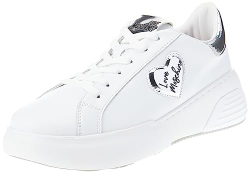 Love Moschino Damen Sneaker, Bianco, 41 EU