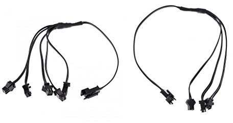 Baoblaze 2pcs 3 und 5 Splitter StromStrom für EL Draht Neon Streifen Licht