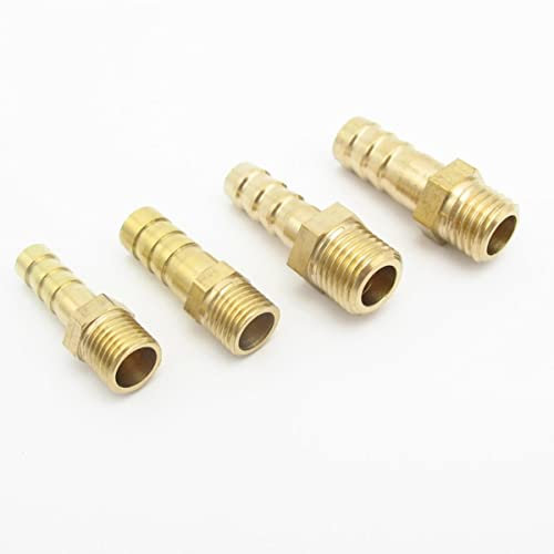 CTLH20 4mm 6mm 8mm 10mm 12mm OD Schlauchtülle x M8 M10 M12 M14 M16 M18 Metrisches Außengewinde Messing Rohrverschraubung Stecker Adapter Splicer-M10x1.25 bis 10mm