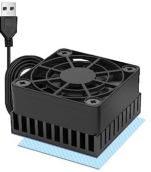 PANO-MOUNTS 40mm Mini USB Radiator Fan - Ultra-Thin Silent Cooling Fan with 10mm Aluminum Heat Sink & Thermal Pad | Efficient Heat Dissipation for Graphics Cards, Router, HDD, 3D Printer