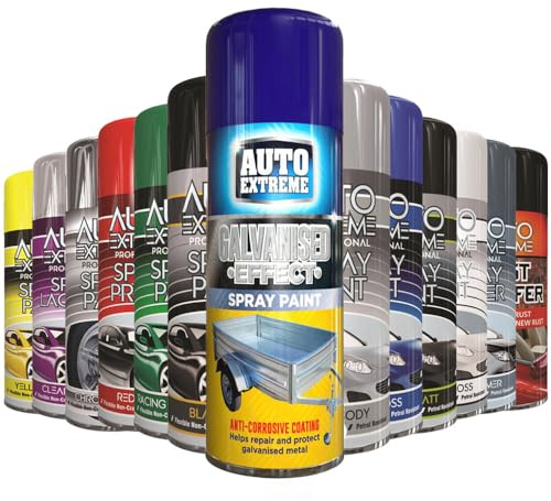 AlezyB - 1 x Auto Extreme Galvanised Effect Spray Paint 400ml Professional Quality, Perfect Finish Multipurpose Aerosol for Cars, Bikes,Vans, Metal, Wood