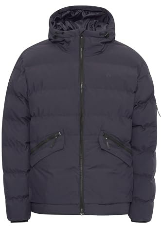 NORTH BEND NBPeter Herren Steppjacke atmungsaktiv sportliche Herrenjacke mit Kapuze und Taschen, Größe:M, Farbe:Phantom (1016)
