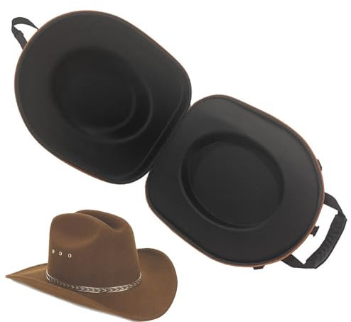 Aufbewahrungsbox für Cowboyhut | stoßfeste Tragetasche für Cowboyhut – Hutschachtel zur Aufbewahrung, Hutschachtel mit Tragegriff