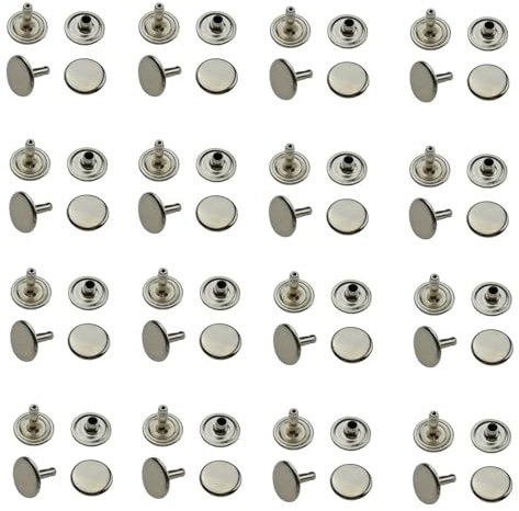 Hohlnieten, Doppelkappe, Doppelniete, beidseitig verschlossen, zweiteilig - 250 Stück (9 x 7 mm)