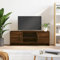 Coavain Mobile Porta TV Rovere Marrone 102x30x37,5cm Legno Multistrato Mobiletto Sotto TV Soggiorno Basso Mobili da Terra Armadio