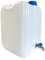 pokm toolsmarket - Wasserkanister mit Hahn, 20 Liter, Trinkwasser Kanister mit Zapfhahn Verzinkt, Wassertank BPA-frei, Wasserbehälter mit Schraubdeckel für Camping - Weiss Farbe