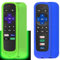 Pinowu Universal-Fernbedienung (2 Stück), kompatibel mit Roku Smart TV Steaming Stick Fernbedienung/Roku Voice Remote/Roku Premiere/Roku 2/3/4 Fernbedienung mit Handschlaufe (grün leuchtend und blau