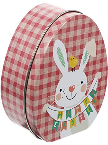 IWOWHERO Blechbehälter mit Deckel Osterpartygeschenke aus Zinn Süßigkeiten Weißblechdosen mit Deckel -Snack-Halter Lebensmittel Blechbüchse Schmuckkästchen Süssigkeit Kind kann