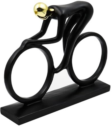 NUZAMAS Kunstharz-Skulptur, Statue, abstrakte Skulptur, Sportfigur, Kunstharzstatue für Fahrrad-Enthusiasten, Kunst, Sportler, Figur, Ornament für Zuhause, Büro, Desktop-Dekoration