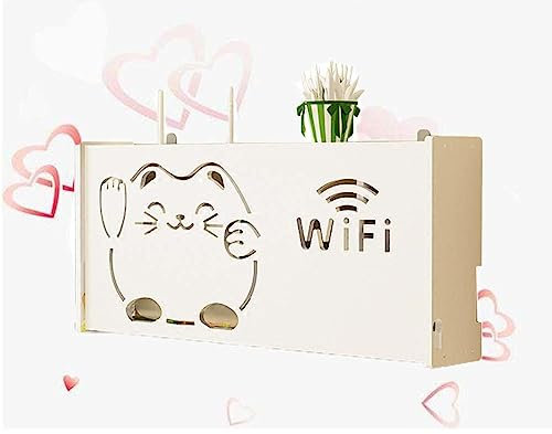 WLAN-Regal, Wandmontage, WLAN-Aufbewahrungsbox, Wandmontage, WLAN-Router-Regal, Aufbewahrungsbox, Wandmontage, B52 x 9,5 x 25 cm
