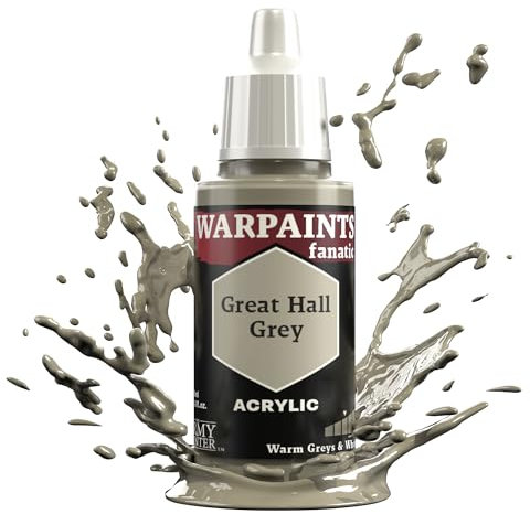 The Army Painter Warpaint Fanatics Great Hall Grey Acrylics Miniature Hobby Painting for Miniature Figures Quality Paint for Miniature Wargaming