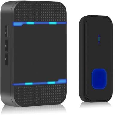 ZHCHAO Sonnette sans Fil, lumière LED Longue Distance, 55 sonneries, Ding