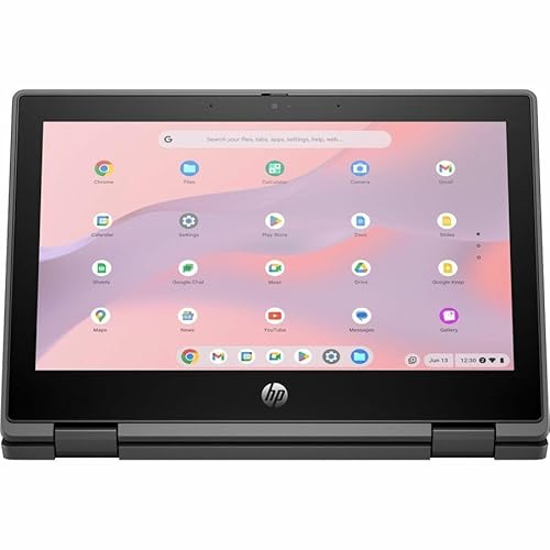HP Pro x360 Fortis 11 G5 - Pantalla táctil de 11.6 pulgadas Rugged Convertible 2 en 1 Chromebook - HD - Intel N-Series N100-8 GB - Memoria flash de 64 GB - Jack negro