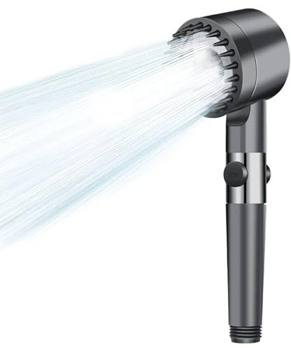 Duschkopf Hochdruck Wassersparend Handbrause Massagedusche mit 4 Modi Halterung Filter Multifunktionaler Verstellbarer Badezimmer Sparduschkopf für Erwachsene Kinder Haustiere