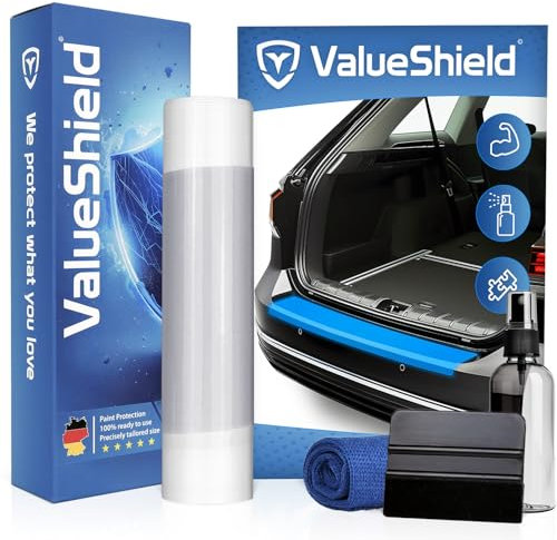 ValueShield Ladekantenschutz passend für SEAT Ateca (5FP/KH7) & Cupra 2016-2024 (5-Türer, SUV): Hochleistungsfolie, Lackschutzfolie & Kratzschutz für Kofferraum, Stoßstange, Schweller | Transparent