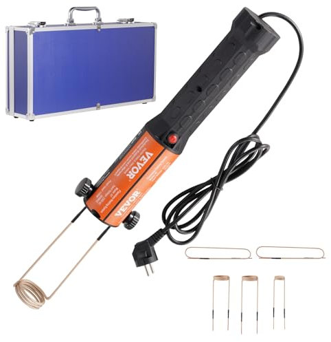 VEVOR Kit de Chauffage à Induction Magnétique 1 kW, Appareil de Chauffage par Induction Portatif, Chauffe-Boulon à 8 Bobines, pour Retirer les Boulons et Écrous Rouillés Réparation Automobile