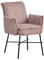 B&D home Esszimmerstuhl JÜRGEN, Schreibtischstuhl Polsterstuhl Loungesessel für Esszimmer, Wohnzimmer, Büro, Industrial modern elegant Design, Rosa, 11129-ROSA-1