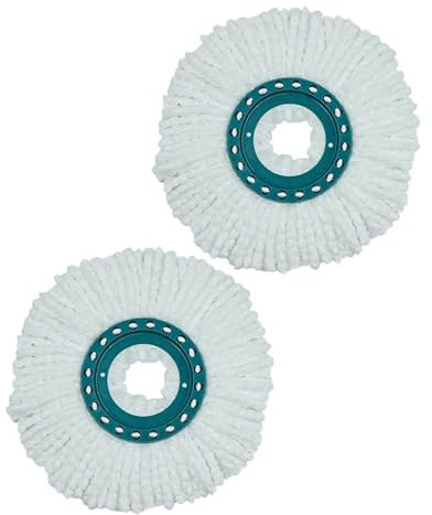 2 PCS Microfiber Replacement Head Hands-free Rotating Mop Cloth For Leifheit Soft And Absorbent Clean The Floor Effectively