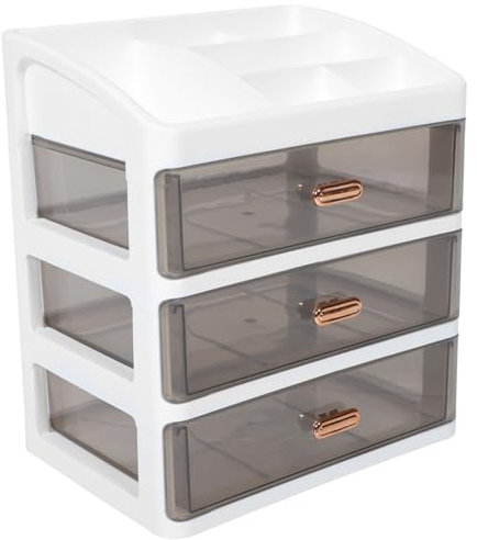 CANIGHT Desktop Storage Box Bathroom Cosmetic Holder Jewelry Holder Case Desk Makeup Organizer Makeup Drawer Makeup Organizer Bin Cabinets for Documents Desktop Organizer Desk Organizer Pp