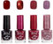 Nail Polish Sets - 4 PCS Red Nail Varnish Set - Quick Dry & Long Lasting Dark Red Nail Polish for Christmas Polish Sets - No Bake Nail Art Set - Nail Varnish Sets for Women and Girls