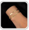 Inateannal Bracciale A Catena Di Serpente A Strati Boho Bracciale A Catena A Spina Di Pesce Bracciale A Serpente Piatto D'oro Bracciale A Strati Minimalista Gioielli Da Donna