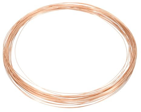 sourcing map 0.2mm/32 gauge Copper Wires for Jewelry Making, 1 Roll Craft 10m Tarnish Resistant Beading Wires for Jewelry Making Supplies(Rose Gold)