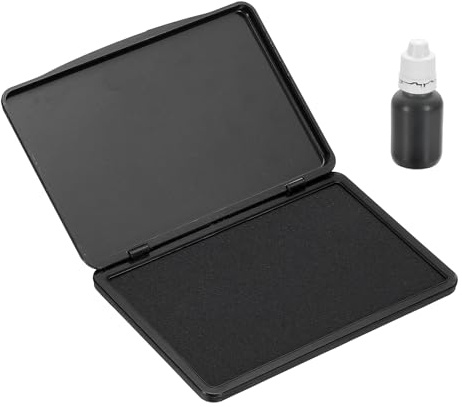 PATIKIL 6,7 x 4,7 Großer Stempelkissen, waschbares Handwerk-Stempelkissen mit Tinte für Gummistempel Kartenherstellung Stempeln Scrapbook Fingerabdruck Handabdruck, Schwarz