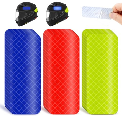 72 Fogli Catarifrangente Adesivo,Sticker Catarinfrangenti,Adesivi Rifrangenti Nastro Catarifrangente,Adesivi Catarifrangenti di Sicurezza Impermeabili per Veicoli, Biciclette, Moto