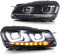 VLAND Scheinwerfer für Golf 6 MK6 TSI 2008-2013 (Nicht geeignet für GTI/R/TDI) Frontscheinwerfer, Mit Sequentie-Indikator (LHD, Paar)