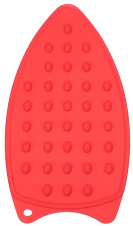 PATIKIL Silicone Iron Rest Pad, Multipurpose Hot Heat Resistant Iron Rest Plate Protective Pad for Ironing Board Hot Resistant Steamer Steam Compact Mat, Red