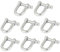 5mm D Ring Shackles M5-304 Stainless Steel Heavy Duty Safety Lock, D-Shape Bow Shackle for Chains/Wire Rope/Lifting, Marine & Outdoor Use (Pack of 8)
