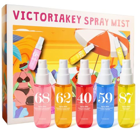 Set di 5 Spray Profumati, Fragranze Assortite, Spray Leggero e Portatile, Lunga Durata,Set di profumi da donna,Dolce e floreale