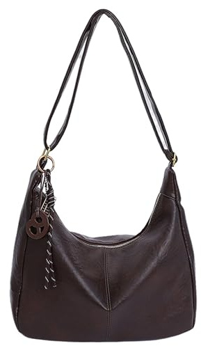 Micmores Umhängetasche Damen Kunstleder Handtasche Damen Mittelgroß Crossbody Bag Vintage Y2K Schultertasche Slouchy Hobo Bag für Arbeiten Reisen
