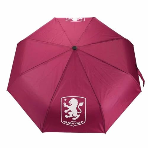 Aston Villa FC Umbrella Fan Gift Black Handle Official Licensed