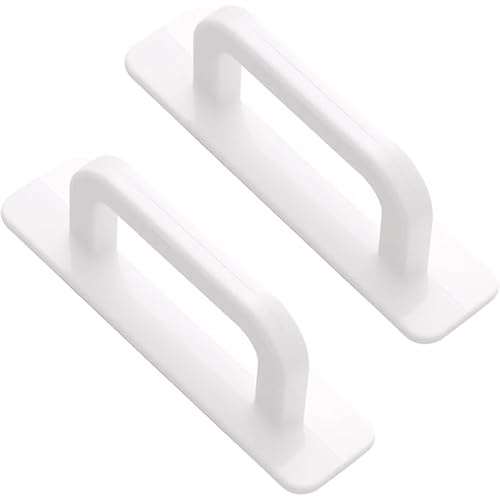 Self Adhesive Door Handles 2 PCS Stick On Handles for Glass Drawer Door | 2 pack self adhesive door handles for glass drawers and cabinets with quick stick installation and secure daily grip