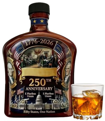 Bouteille de whisky commémorative Contenant commémoratif de 350 ml | Bouteille Alcool Verre 250 pour les hommes, les papas, les petits , les maris, les maisons, les cuisines