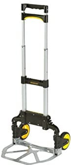 STANLEY klappbare Sackkarre, Tragkraft 70Kg, SXWTD-FT500, Abmessungen Ladefläche 39x28cm, inklusive elastischem Spanngurt, platzsparend verstaubar