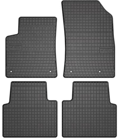 FROGUM EL Toro Gummimatten Ganzjähriges-Set von Autofussmatte Auto Fußmatten für Opel Crossland X 2017-2024 | Beständiges Gummi Material | 1,5cm Schutzkante