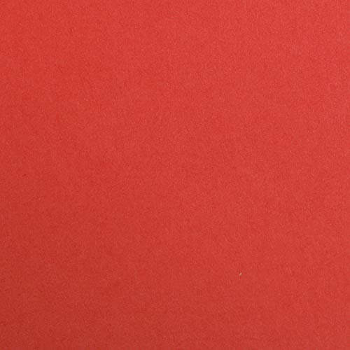 Clairefontaine 48102C Packung mit 25 Bögen glattes Zeichenpapier Maya (42 x 59,4 cm, 270 g, ideal für Bastelaktivitäten) 1 Pack Mohnrot